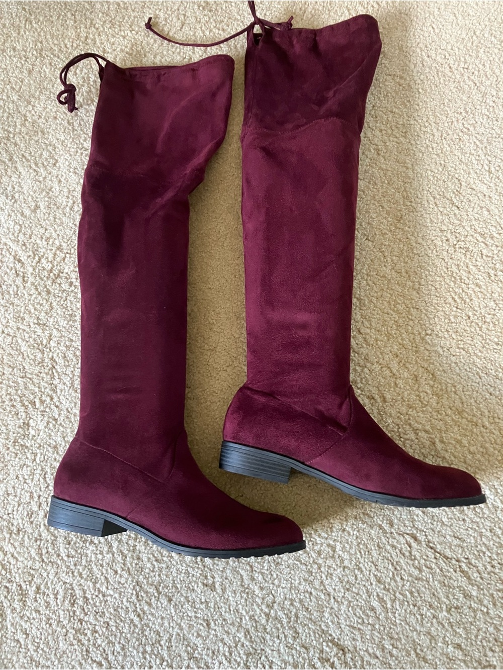 Women’s Burgundy Over the Knee Boots